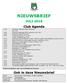 NIEUWSBRIEF. JULI 2016 Club Agenda