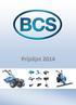 Prijslijst 2014.! BCS Kopmaaiers 600 serie.! BCS frezen 700 serie