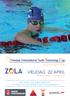 VRIJDAG 22 APRIL. Antwerp International Youth Swimming Cup. 25th april Wezenberg - Antwerpen