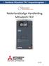 /// Handboek Mitsubishi FR-F frequentieregelaar /// Nederlandstalige Handleiding Mitsubishi FR-F