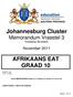Johannesburg Cluster AFRIKAANS EAT GRAAD 10