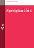 Speelplan 2016 Gemeente Velsen