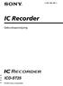 (1) IC Recorder. Gebruiksaanwijzing ICD-ST Sony Corporation