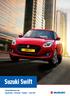 Suzuki Swift Informatiebrochure met: Specificaties Uitrusting Prijslijst 1 april 2017