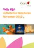 Vrije tijd. Activiteiten Walcheren November 2013