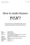 FUN? How to make finance. Het streven naar een verhoogde motivatie en een positievere beleving van het onderwerp finance.