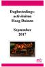 Dagbestedings- activiteiten Hoog Duinen. September 2017