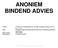 ANONIEM BINDEND ADVIES