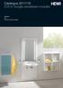 Catalogus 2017/18. S 50 In hoogte verstelbare modules. Wastafel WC Wonen zonder drempels. HEWI Sanitair 1