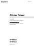 Printer Driver. Deze gids beschrijft de installatie en het gebruik van de printerdriver voor Windows XP en Windows 2000.