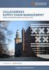 COLLEGEREEKS SUPPLY CHAIN MANAGEMENT