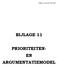 Bijlage nr 11 aan ZVP BIJLAGE 11 PRIORITEITEN- EN ARGUMENTATIEMODEL