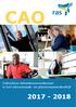 CAO. Collectieve Arbeidsovereenkomst in het schoonmaak- en glazenwassersbedrijf