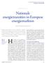 Het beleid voor de energiesector in. Nationale energietransities in Europese energiemarkten