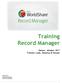 Training Record Manager