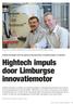 Hightech impuls door Limburgse innovatiemotor