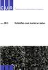 CUR. Civieltechnisch Centrum Uitvoering Research en Regelgeving. rapport 98-5 Vulstoffen voor mortel en beton