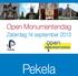 Open Monumentendag. Zaterdag 14 september Pekela