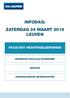 INFODAG: ZATERDAG 24 MAART 2018 LEUVEN