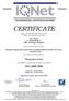 CERTIFICATE. hereby certify that the organization. Artes Depret L. Blondeellaan Zeebrugge (Belgium) has implemented and maintains a