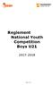 Reglement National Youth Competition Boys U21