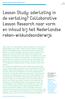 Lesson Study: aderlating in de vertaling? Collaborative Lesson Research naar vorm en inhoud bij het Nederlandse reken-wiskundeonderwijs