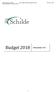 Gemeentebestuur Schilde Type: budget Rapporteringsperiode 2018 NIS-code:11039 Brasschaatsebaan 30, 2970 SCHILDE. Budget 2018