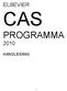 ELSEVIER CAS PROGRAMMA HANDLEIDING