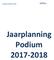 Jaarplanning Jaarplanning Podium