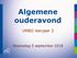 Algemene ouderavond. VMBO leerjaar 3. Woensdag 5 september 2018