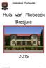 Hoërskool Porterville. Sedert Huis van Riebeeck. Brosjure. HvR Huishoudelike reëlings 1