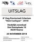 UITSLAG. 8 Dag Provinciaal Criterium Henri Lecluyse Stedelijk zwembad Sint Denisplaats Veurne 25 NOVEMBER 2018