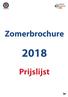 Zomerbrochure. Prijslijst