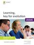 Learning, key for evolution