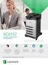 XC6152. Complete multifunctionele A4-kleurenprinter. XC6152de met optionele laden en geïntegreerde finisher
