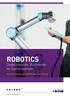 ROBOTICS. Ondersteunen, Assisteren en Samenwerken. Marktverkenning en mogelijkheden voor Brabant. Business Development