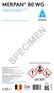 SPECIMEN MERPAN 80 WG UN Fungicide / Fongicide WAARSCHUWING / ATTENTION /ACHTUNG
