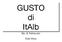 GUSTO di ItAlb. Bar & Restaurant. Diner Menu