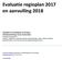 Evaluatie regioplan 2017 en aanvulling 2018
