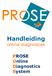 Handleiding. online diagnostiek. PROSE Online Diagnostics System