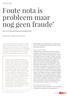 Foute nota is probleem maar nog geen fraude