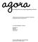 agora Is een tijdschrift van vzw Jongerenbegeleiding - Informant