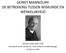 GERRIT MANNOURY: DE BETREKKING TUSSEN WISKUNDE EN WERKELIJKHEID