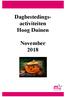 Dagbestedings- activiteiten Hoog Duinen. November 2018