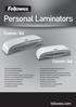 Personal Laminators. fellowes.com