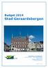 Budget 2014 Stad Geraardsbergen