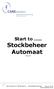 Start to.. Stockbeheer Automaat. Versie 8.0