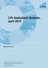 CPI Statistisch Bulletin, april 2017