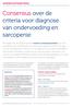 Consensus over de criteria voor diagnose van ondervoeding en sarcopenie