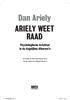 Dan Ariely ARIELY WEET RAAD